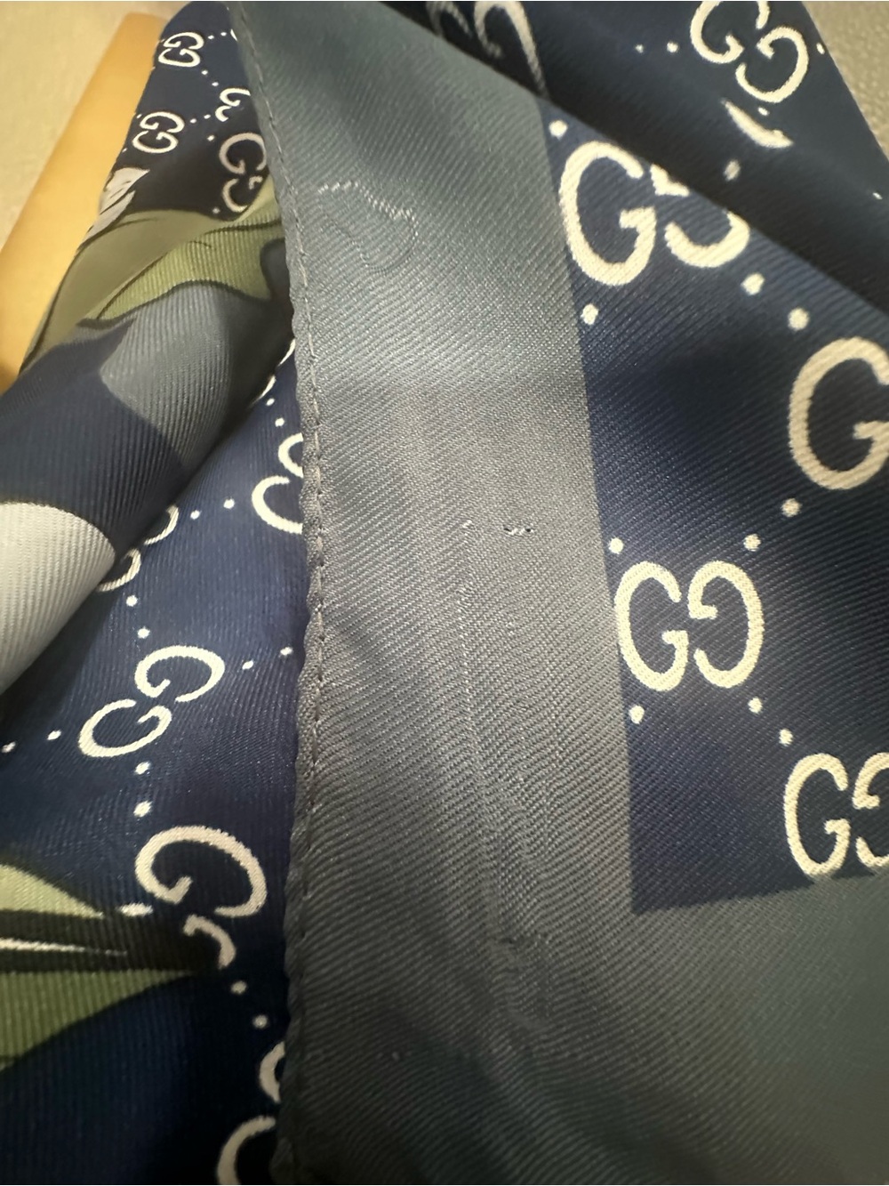 GG Silk Twill scarf 52” x 52” - Picture 5 of 6